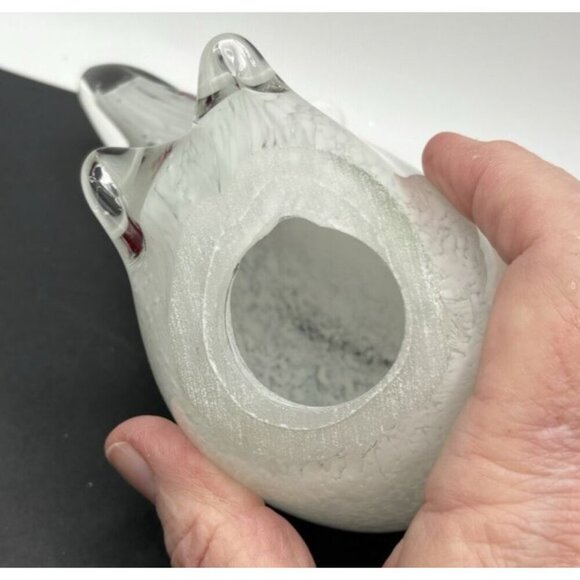 Vintage Murano Style Art Glass Christmas Mouse Hand Made - Picture 7 of 9